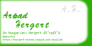 arpad hergert business card